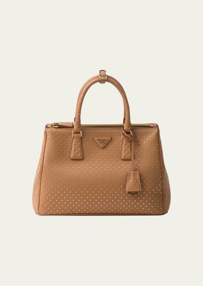 Prada Galleria Large Studded Leather Top-Handle Bag