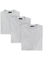 PRADA grey crewneck cotton longsleeve t-shirt 3-Pack