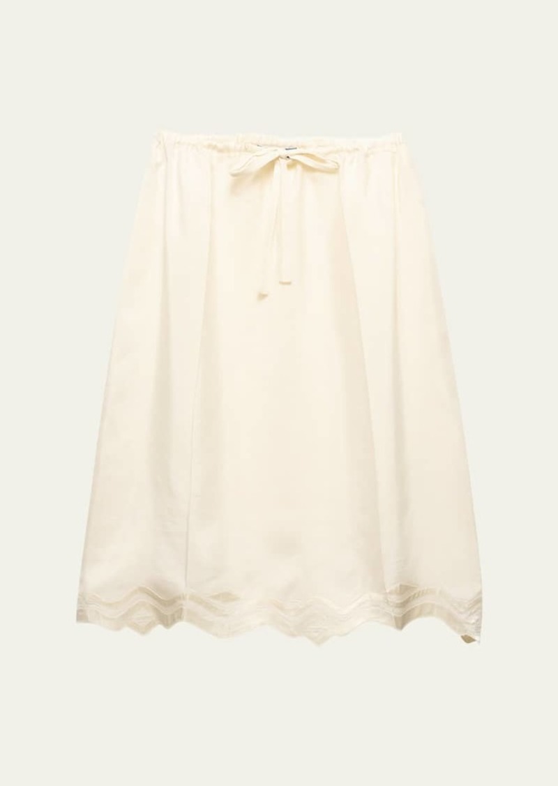 Prada Haboutai Deco Silk Slip Skirt