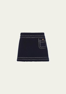 Prada Impunture Mini Cashmere Skirt
