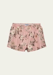 Prada Jacquard Floral Print Boxer Shorts