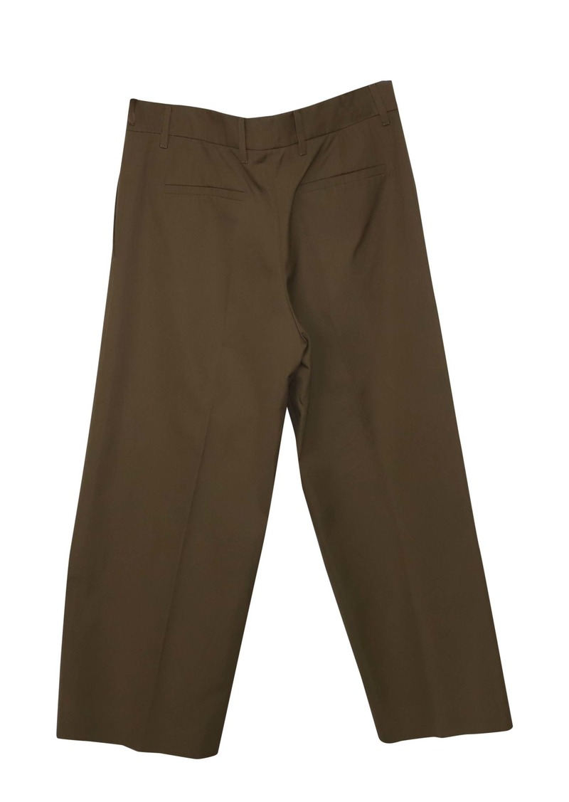 Prada Khaki Trousers in Brown Cotton