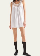 Prada Lace Poplin Mini Dress