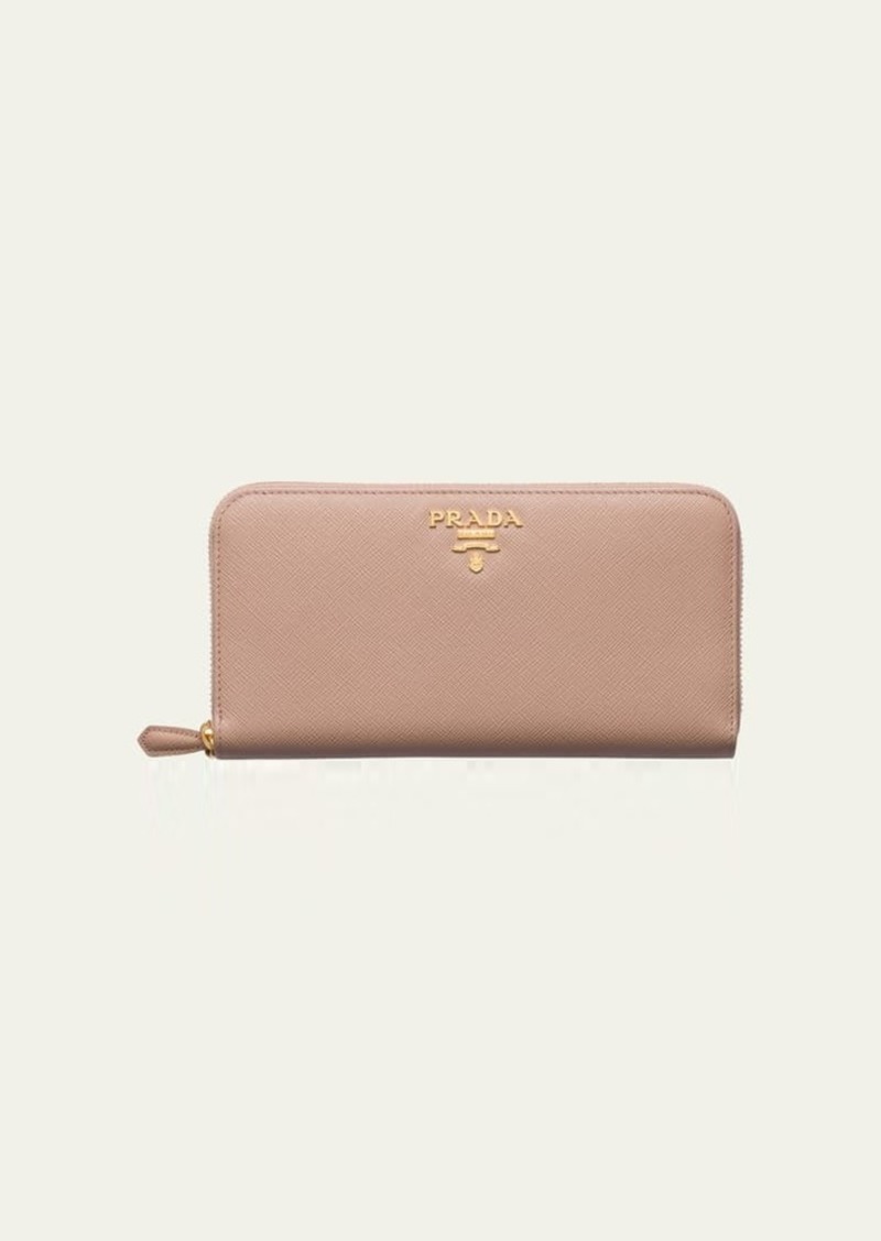 Prada Large Continental Leather Wallet