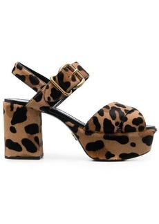 PRADA leopard-print suede sandals