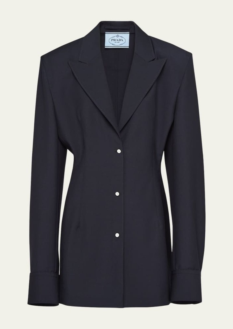 Prada Light Mohair Belted Blazer