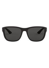 Prada Linea Rossa 55mm Rectangular Sunglasses