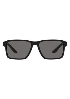 Prada Linea Rossa 58mm Polarized Rectangular Sunglasses