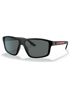 Prada Linea Rossa Men's Polarized Sunglasses, Ps 02XS - Black Rubber