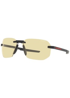 Prada Linea Rossa Men's Sunglasses, 62 - Black Rubber