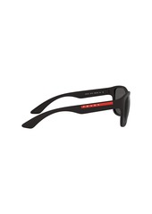 Prada Linea Rossa Men's Sunglasses, Ps 01US - BLACK RUBBER / GREY
