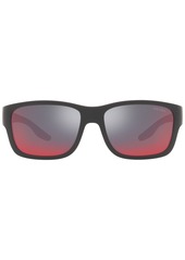 Prada Linea Rossa Men's Sunglasses, Ps 01WS 59 - Black Rubber