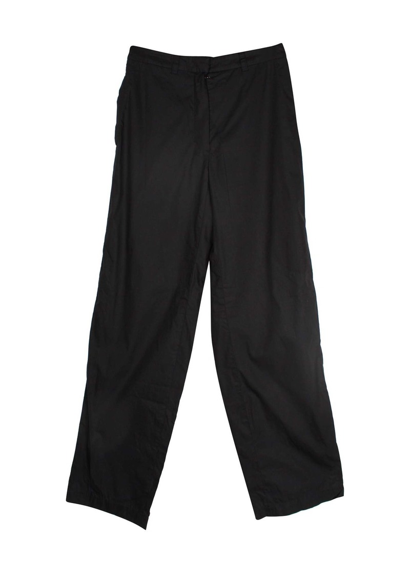 Prada Linea Rossa Straight Leg Trousers in Black Cotton Nylon