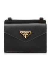 Prada Logo-Detailed Saffiano Leather Cardholder