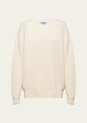 Prada Logo-Embroidered Wool Cashmere Sweater