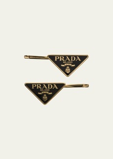 Prada Logo Hair Pins  Set of 2