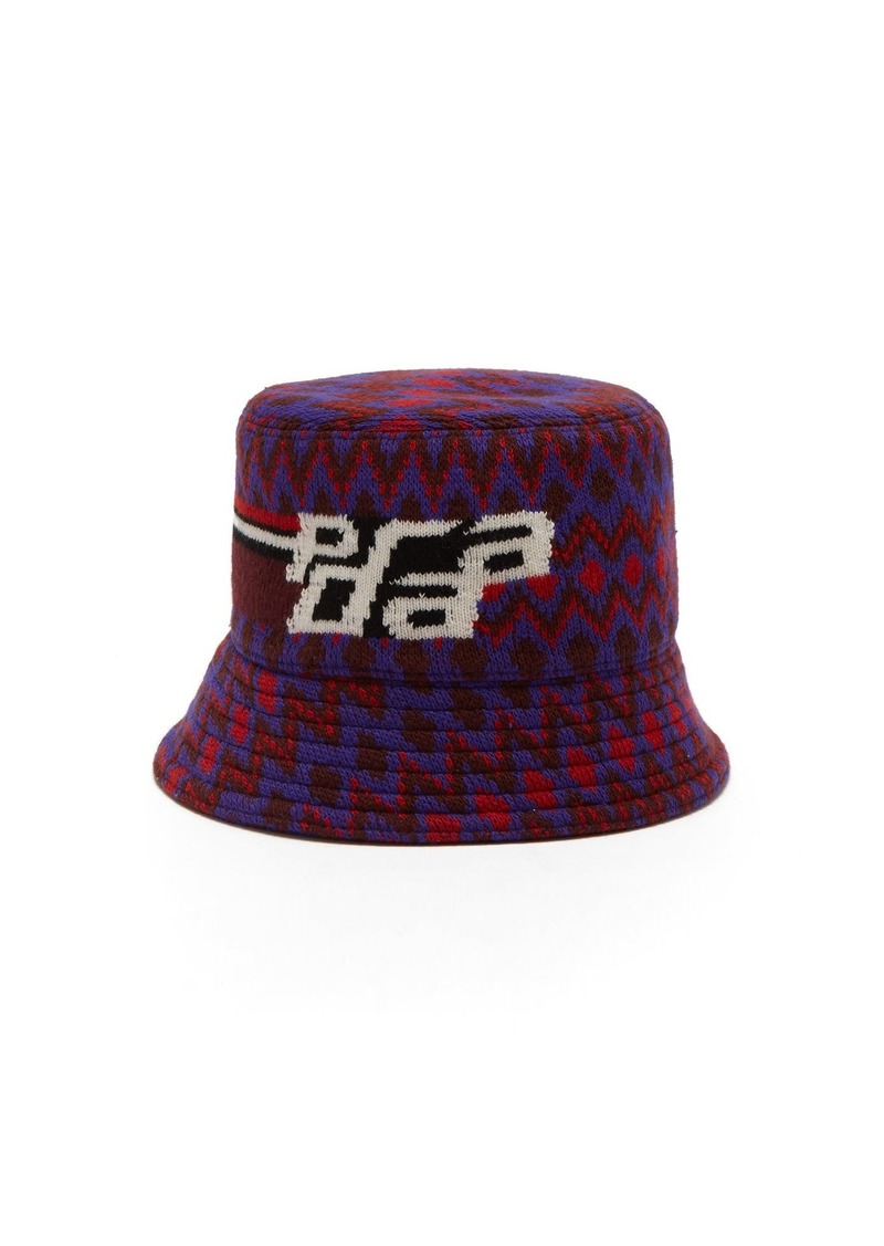 Prada Prada Logo-intarsia wool-blend bucket hat | Misc Accessories