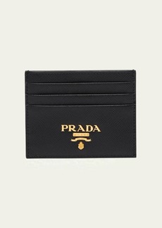 Prada Logo Leather Card Holder