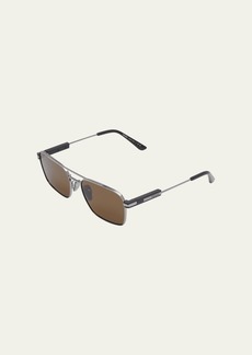 Prada Men's Double-Bridge Square Polarized Sunglasses