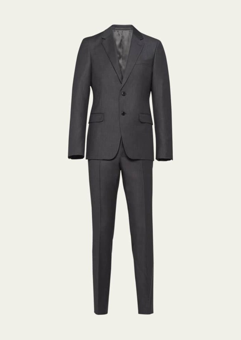 Prada Men's Fil-a-Fil Wool Suit