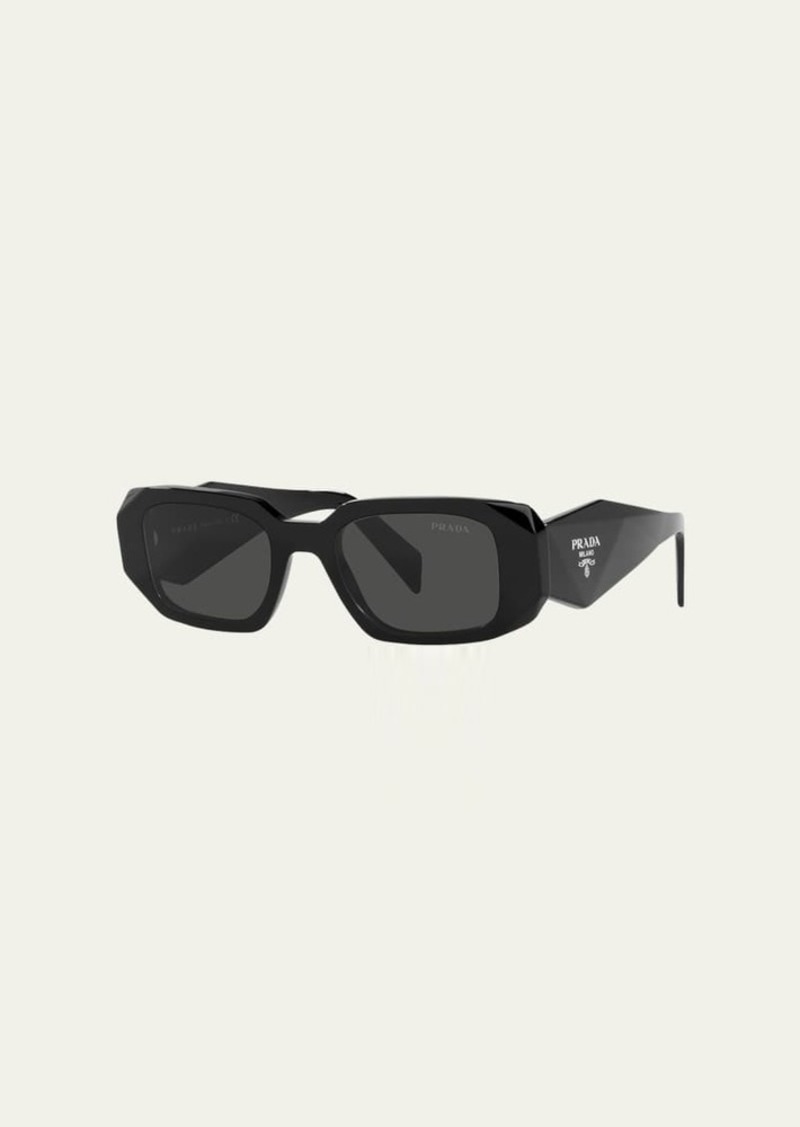 Prada Men's Geometric Rectangle Acetate Sunglasses