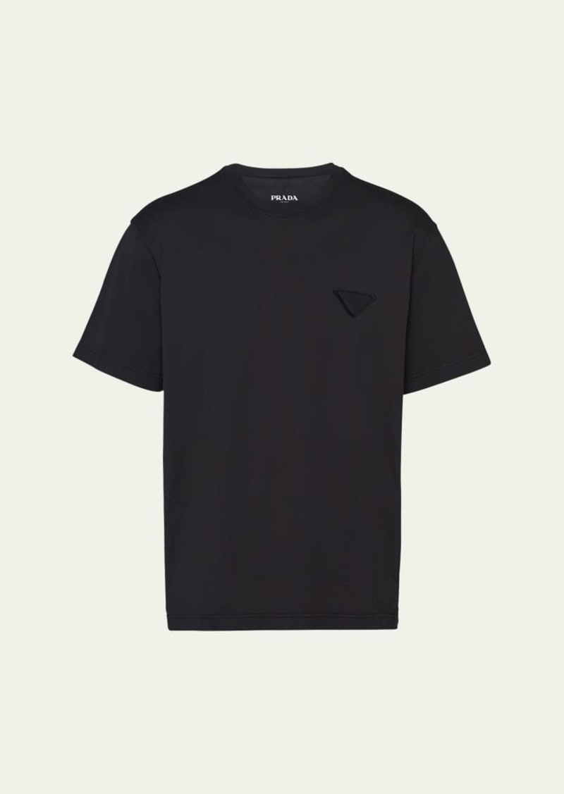 Prada Men's Jersey Conceptual Logo T-Shirt