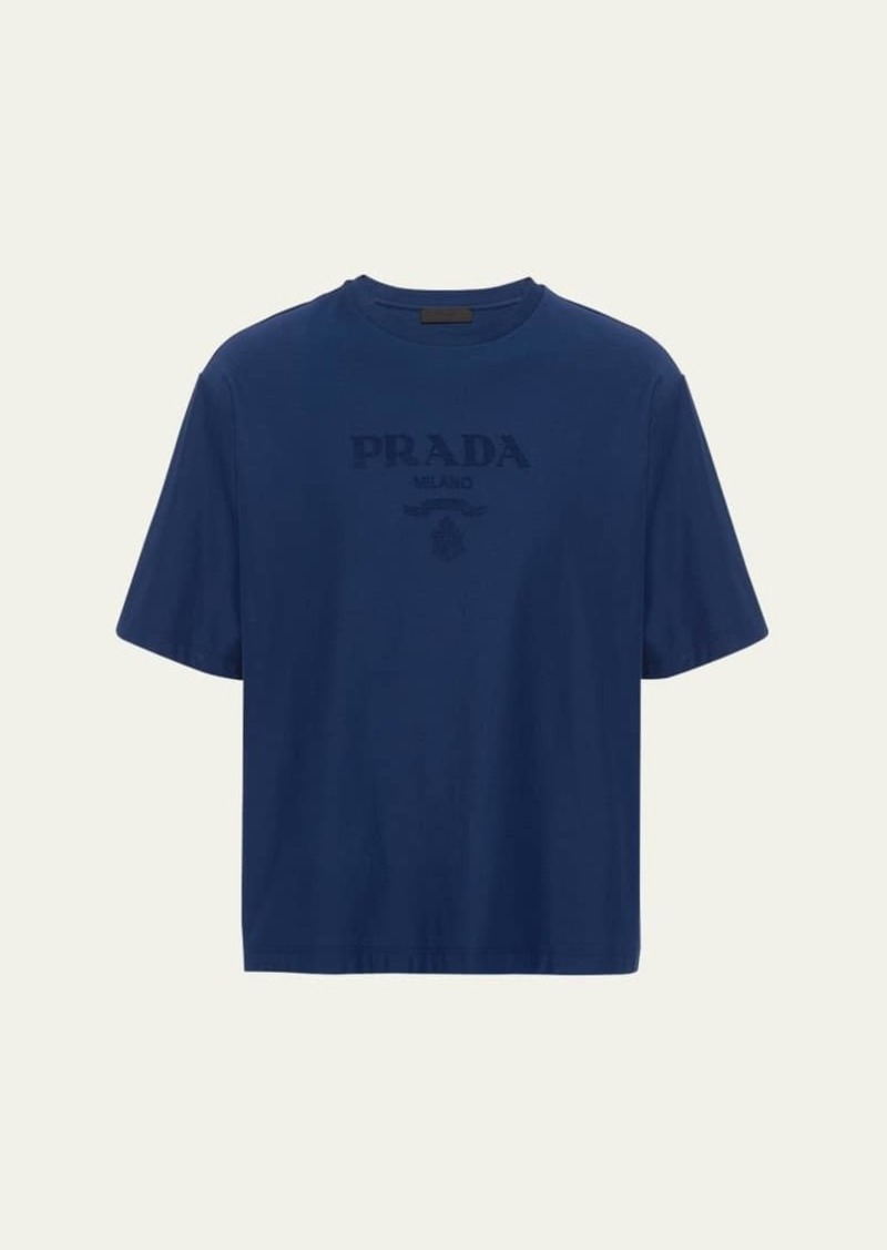 Prada Men's Jersey Logo T-Shirt