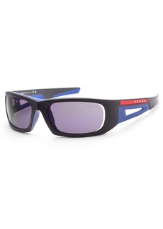 Prada Men's PS-02YS-16G05U Linea Rossa 59mm Matte Black/Blue Sunglasses