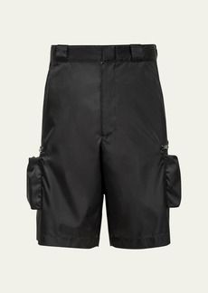 Prada Men's Re-Nylon Logo Shorts