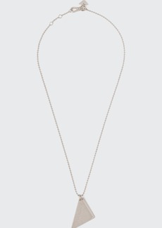Prada Men's Sterling Silver Triangle Charm Necklace