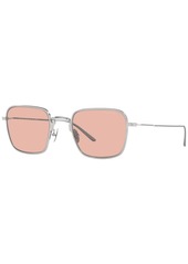 Prada Titanium Rectangular Men's Sunglasses, Pr 54WS - Satin Titanium