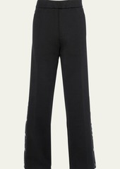 Prada Men's Tech Cotton Side-Snap Pants