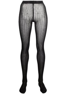 PRADA metallic-effect striped tights