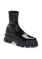 Prada Monolith Lug Sole Pointed Toe Boot in Nero at Nordstrom