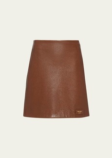 Prada Napa Leather Mini Skirt