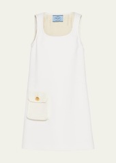 Prada Natte Pocket Shift Mini Dress