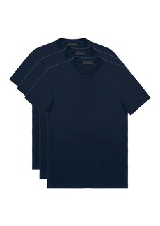 PRADA navy blue crewneck cotton t-shirt 3-Pack
