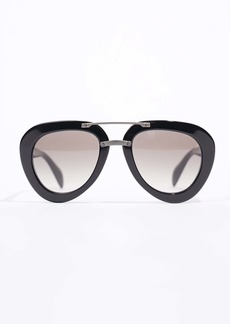 Prada Oval Sunglasses / Silver Acetate 52Mm 22Mm