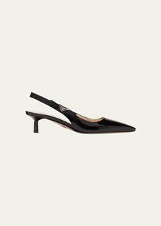 Prada Patent Bow Slingback Pumps