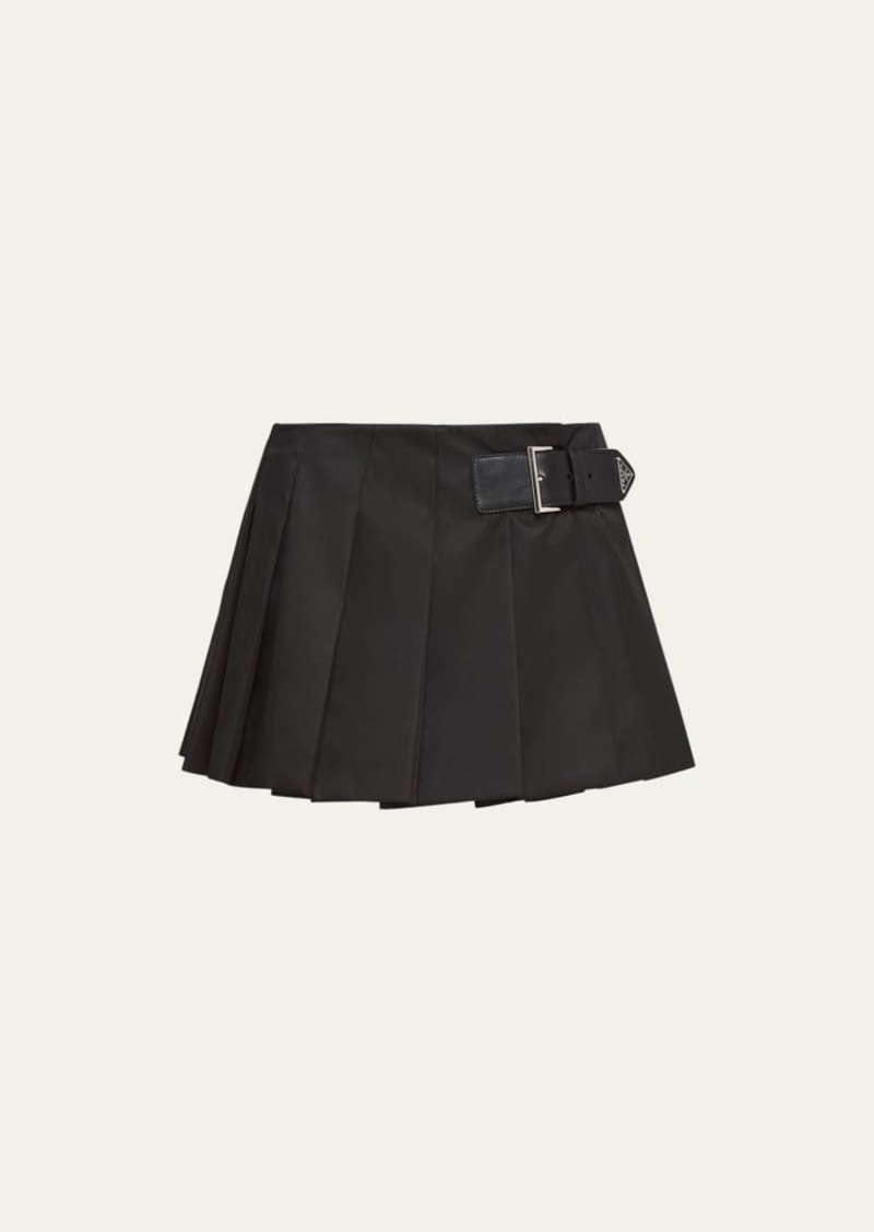 Prada Pleated Re-Nylon Mini Skirt