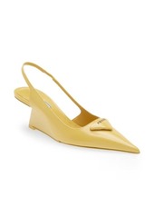 Prada Pointed Toe Slingback Wedge in Ginestra at Nordstrom
