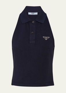 Prada Polo Sleeveless Pique Shirt