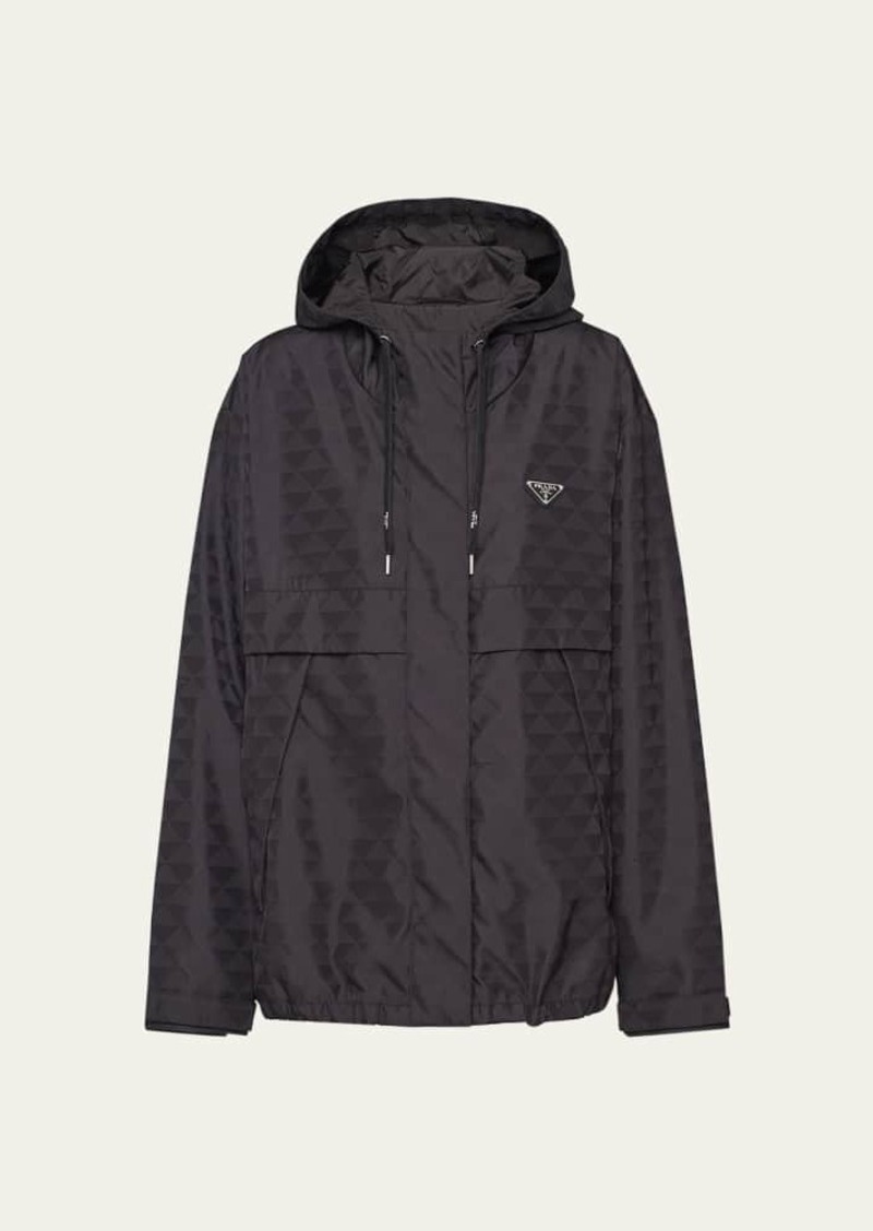Prada Printed Nylon Zip-Front Jacket
