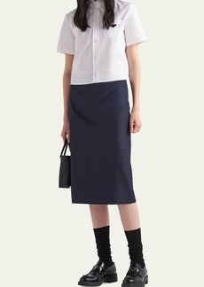 Prada Re-Nylon Straight Midi Skirt