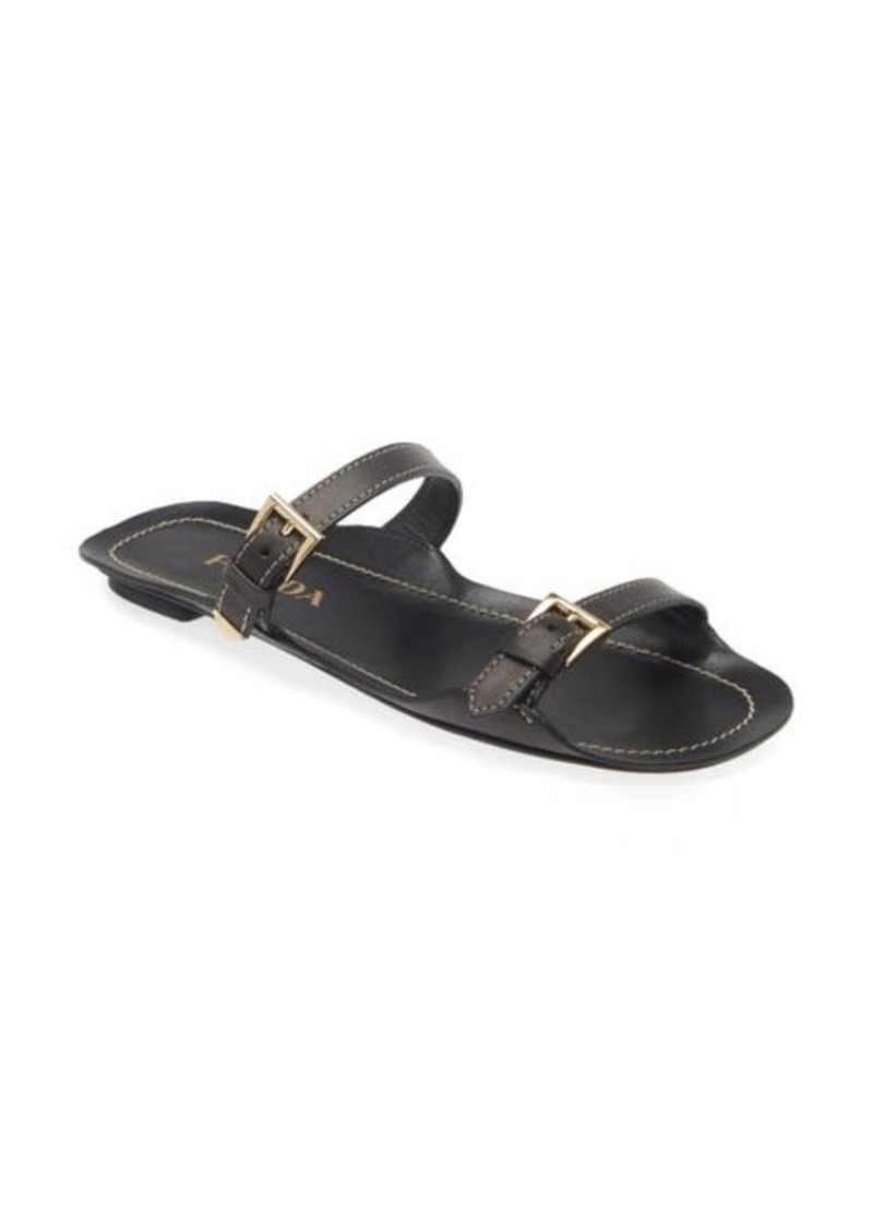 Prada Sandali Two-Strap Flat Sandal