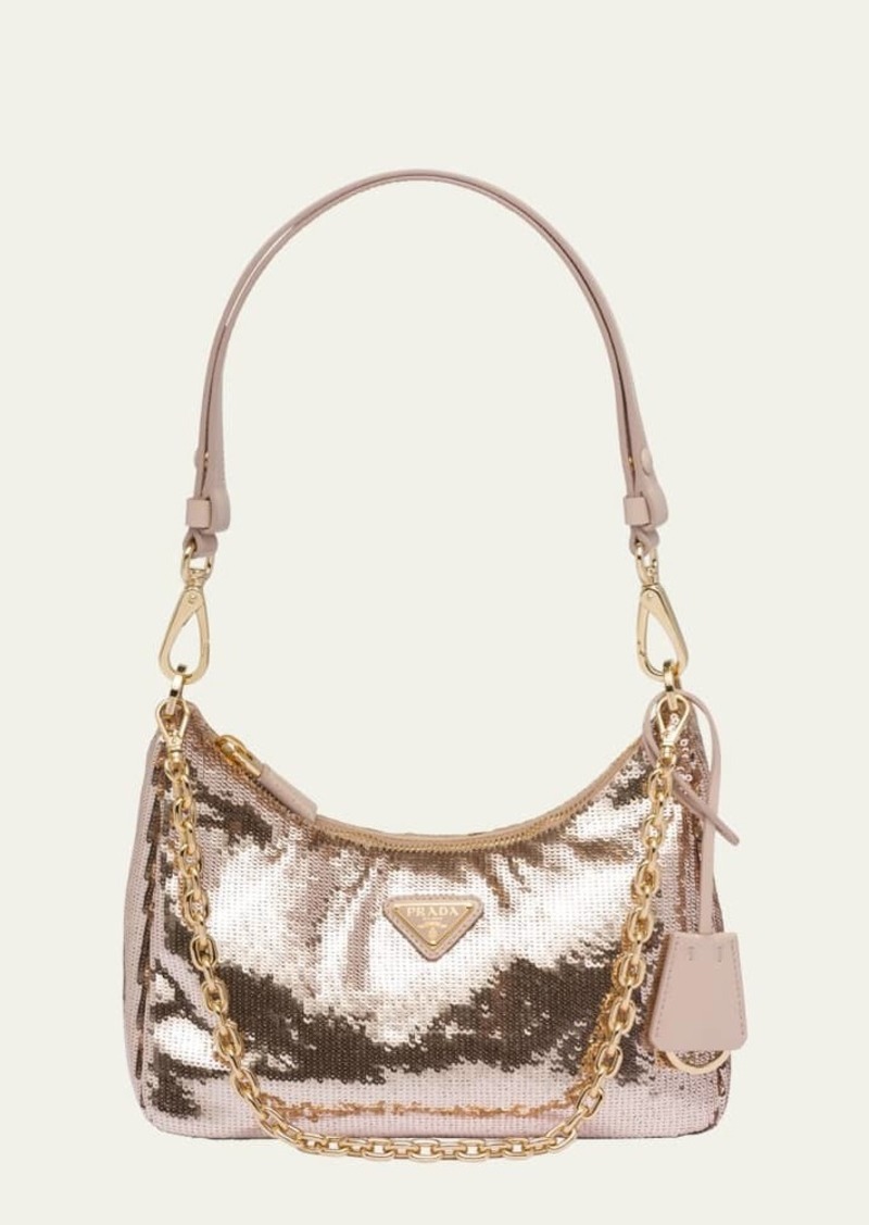 Prada Sequin Pouch Shoulder Bag