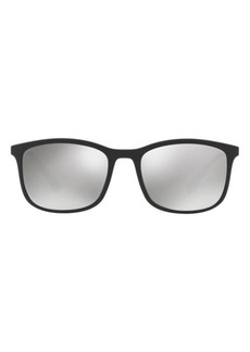 Prada Sport 56mm Mirrored Rectangle Sunglasses