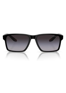 PRADA SPORT 58mm Gradient Rectangular Sunglasses