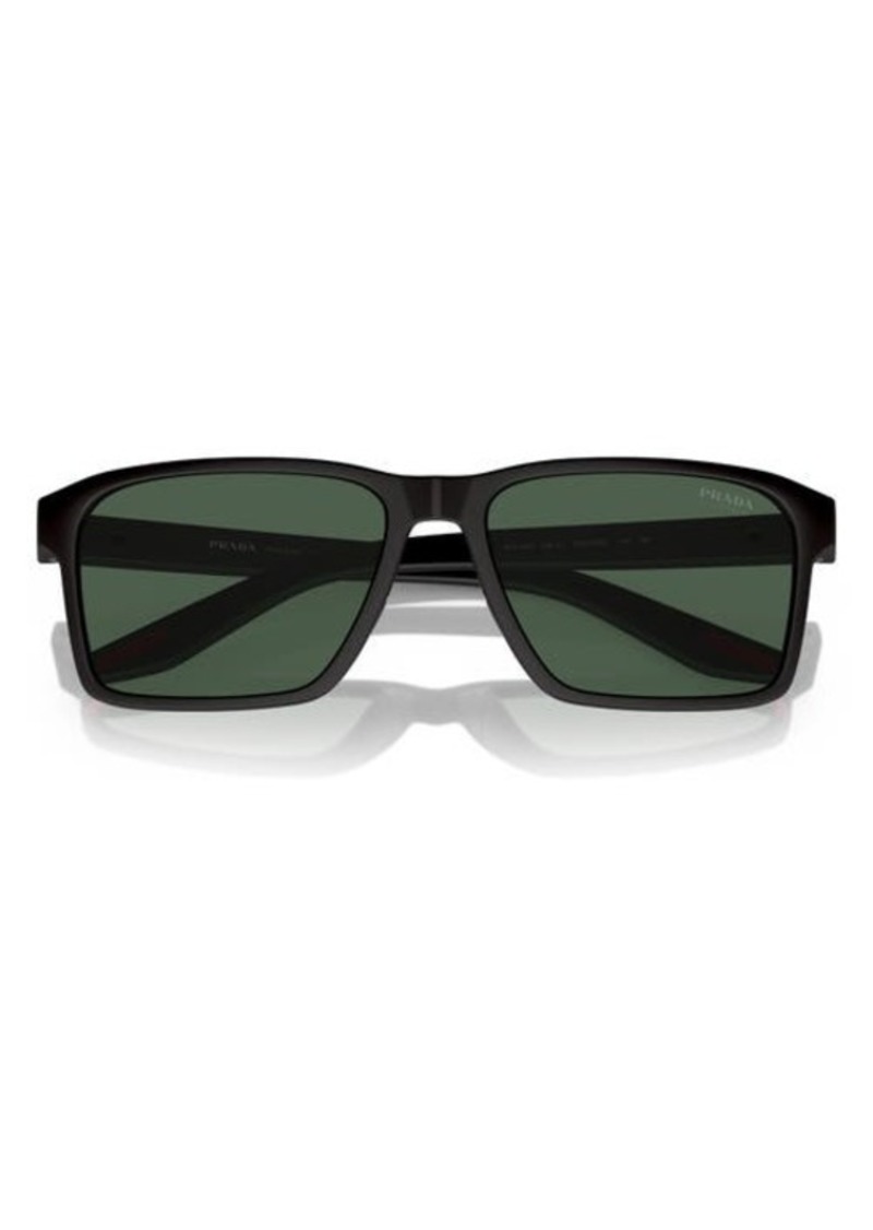 PRADA SPORT 58mm Rectangular Sunglasses