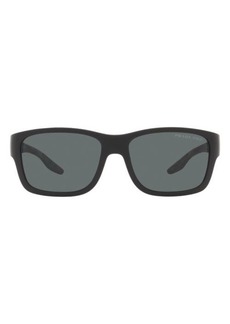 PRADA SPORT 59mm Polarized Rectangular Sunglasses